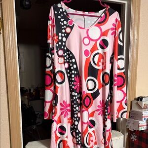 Colorful Geometric Pattern Dress